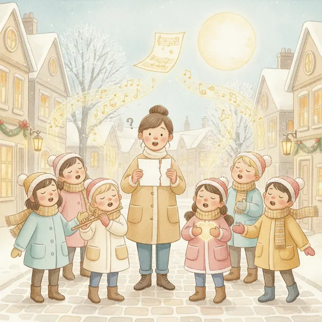 The Carolers' Lost Song story for kids illustration