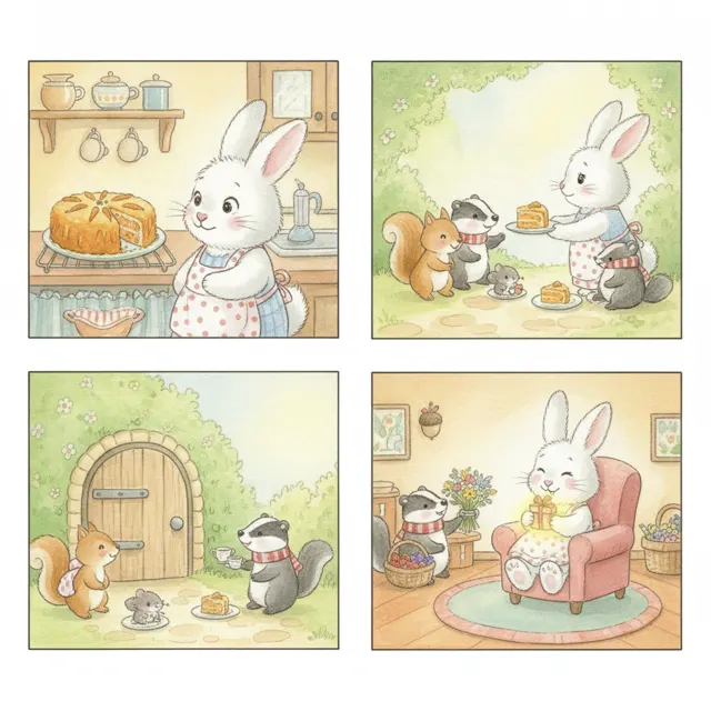 The Carrot Cake Surprise story for kids illustration