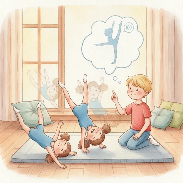 The Cartwheel That Took One Hundred Tries story for kids illustration