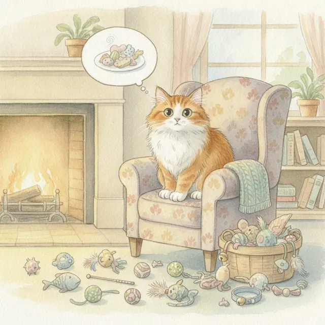 The Cat Who Learned to Ask story for kids illustration