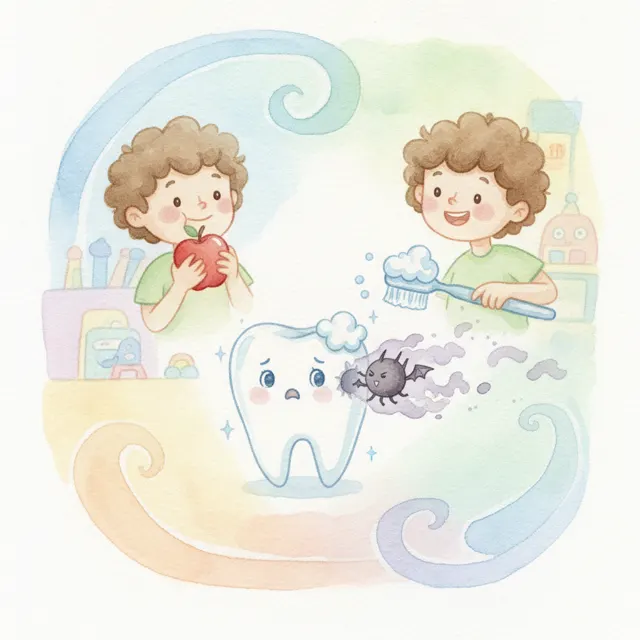 The Cavity That Went Away story for kids illustration