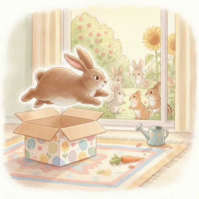 The Chocolate Bunny Who Didn't Want to Be Eaten story for kids illustration
