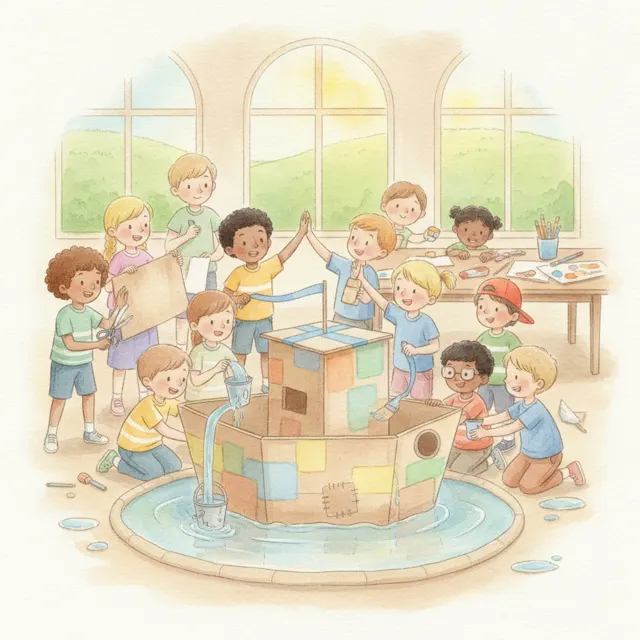 The Class Boat That Floated story for kids illustration