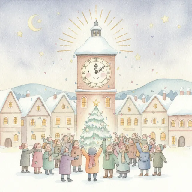 The Clock Who Counted Down story for kids illustration