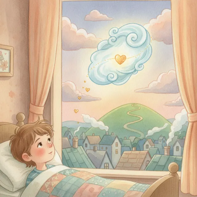 The Cloud That Carried a Wish story for kids illustration