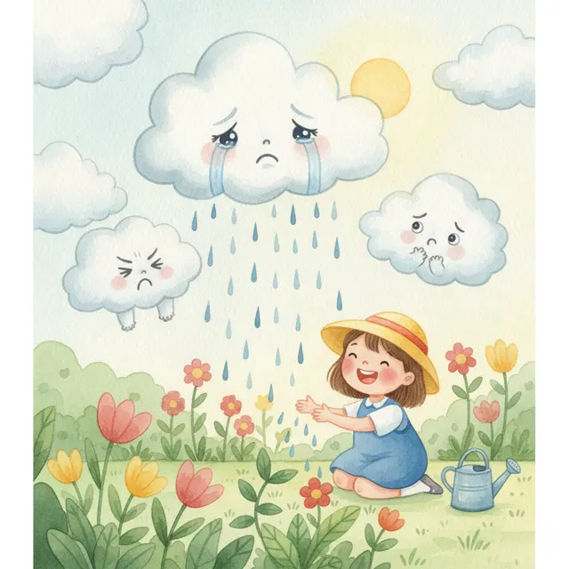 The Cloud That Cried story for kids illustration