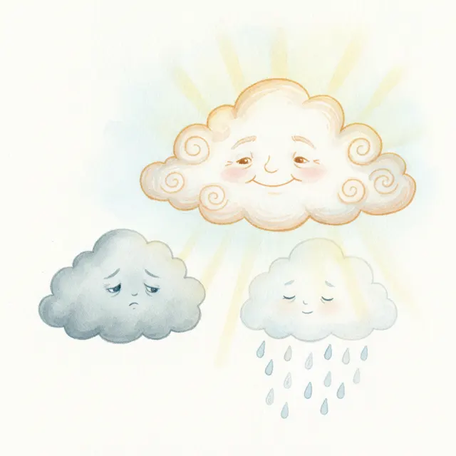 The Cloud Who Found Its Rain story for kids illustration