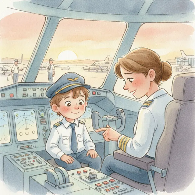 The Co-Pilot Who Told the Truth story for kids illustration