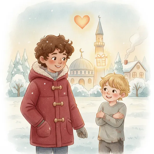 The Coat for the Boy Who Had Little story for kids illustration