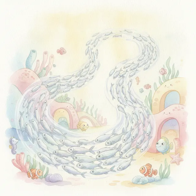 The Colorful Reef School story for kids illustration