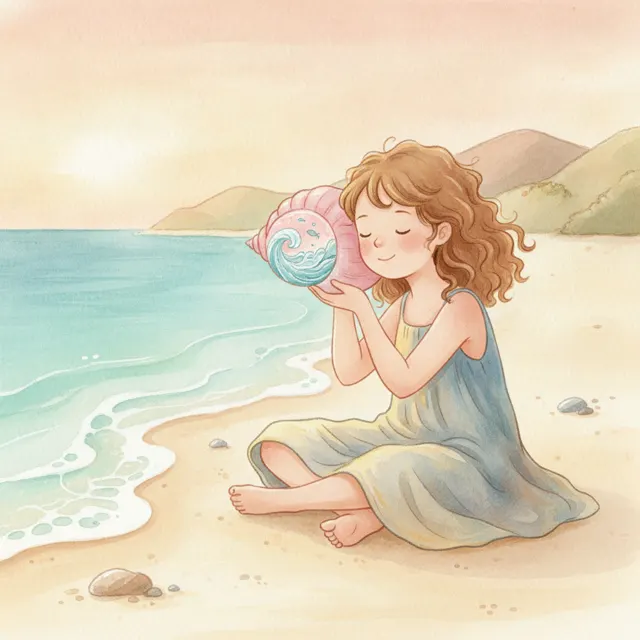 The Conch Shell That Held the Ocean story for kids illustration