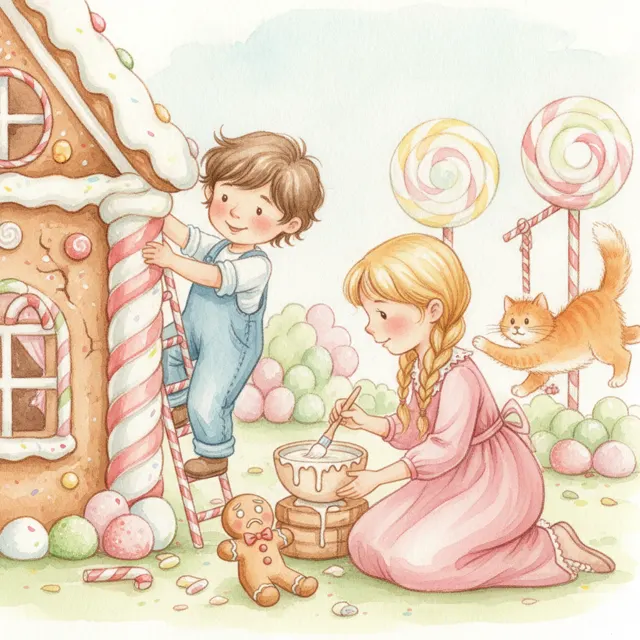 The Cookie House Rescue story for kids illustration