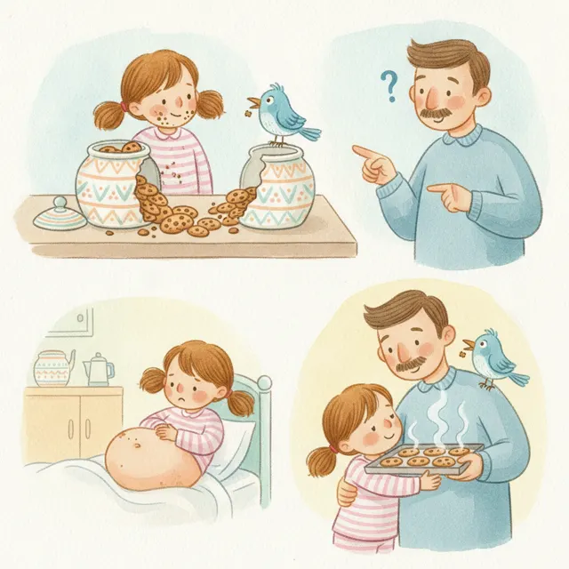 The Cookie Jar Secret story for kids illustration