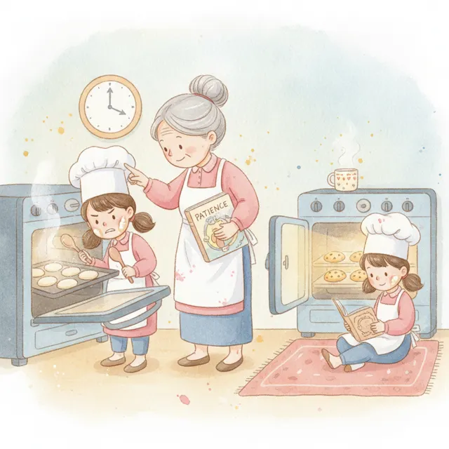 The Cookie That Would Not Bake story for kids illustration