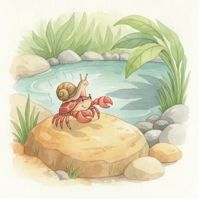 The Crab Who Helped the Snail story for kids illustration