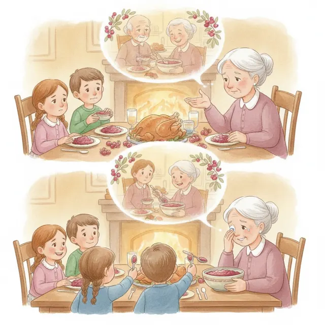 The Cranberry Sauce Nobody Wanted story for kids illustration