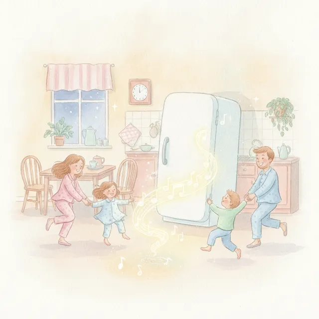 The Dancing Refrigerator story for kids illustration
