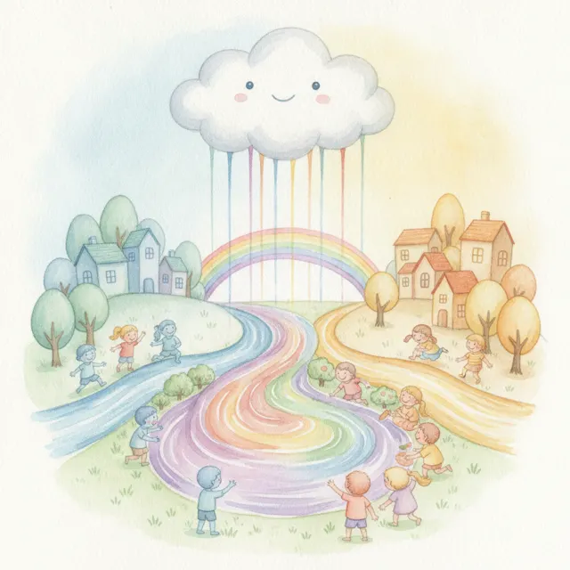 The Day the Colors Mixed story for kids illustration
