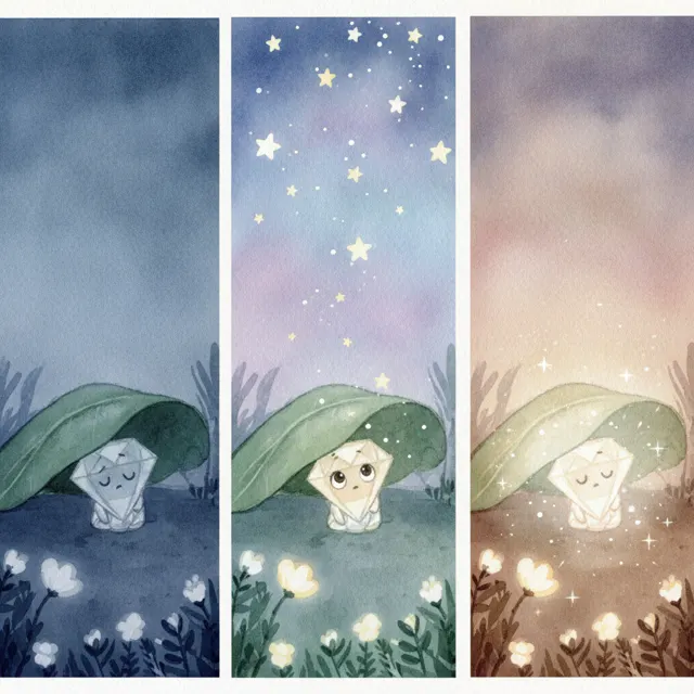 The Diamond Who Glowed at Night story for kids illustration