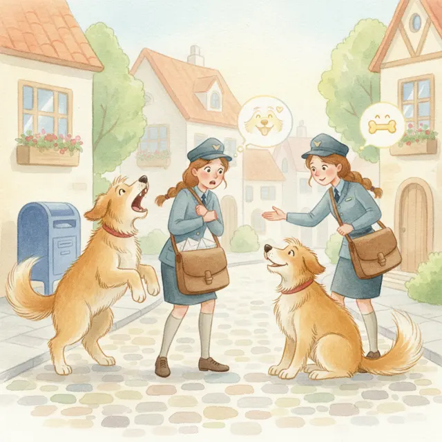 The Dog Who Barked at the Mailman story for kids illustration