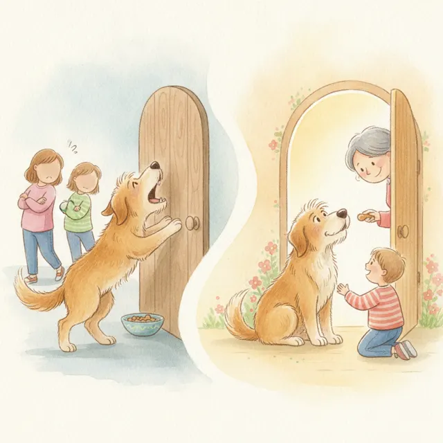 The Dog Who Said Please story for kids illustration