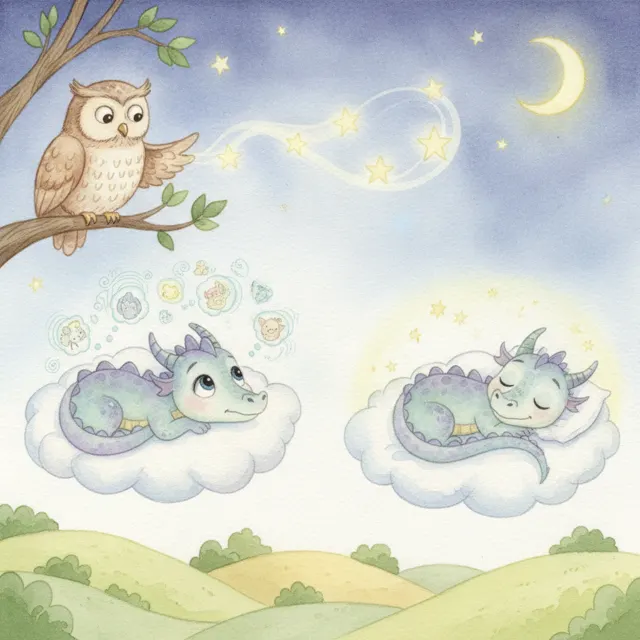 The Dragon Who Could Not Sleep story for kids illustration