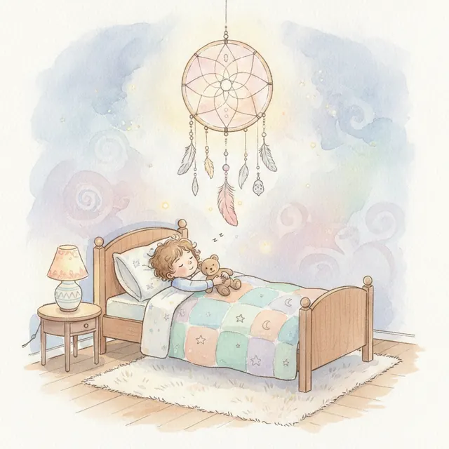 The Dream Catcher's Gift bedtime story for kids illustration