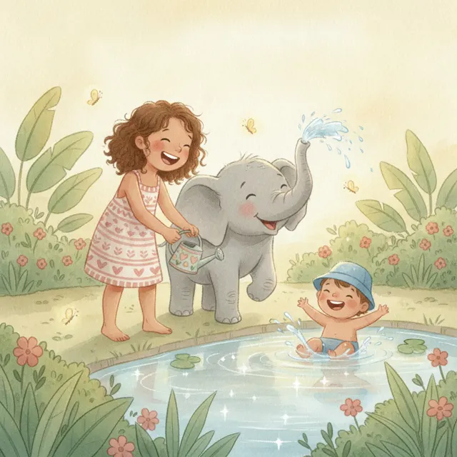 The Elephant's Promise story for kids illustration