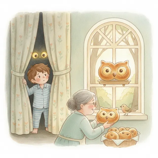 The Eyes in the Window story for kids illustration