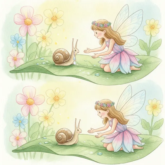 The Fairy and the Shy Snail story for kids illustration