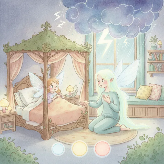 The Fairy and the Too-Loud Thunder story for kids illustration