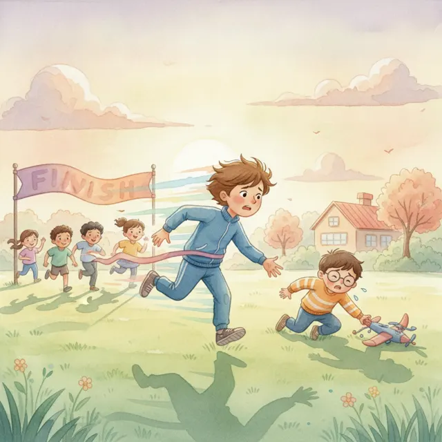 The Fastest Runner in Class story for kids illustration