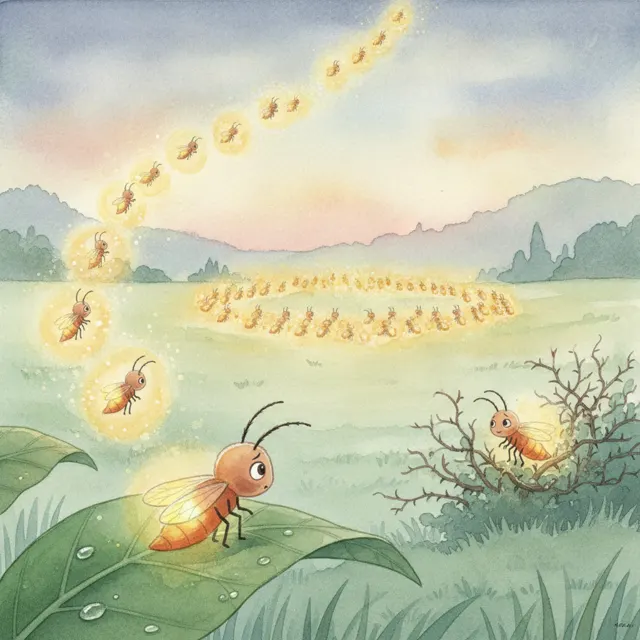 The Firefly Who Forgot to Glow story for kids illustration