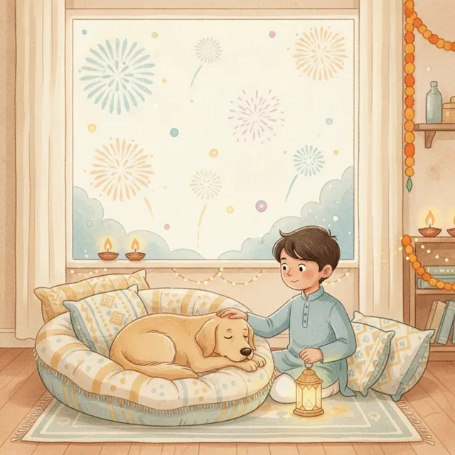 The Fireworks That Whispered story for kids illustration