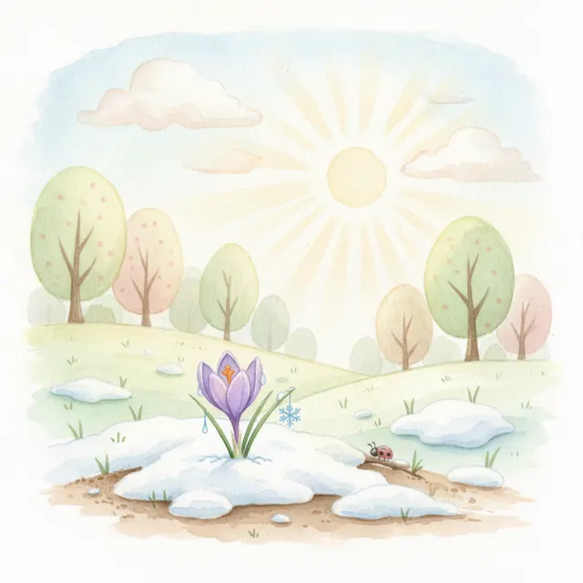 The First Flower story for kids illustration