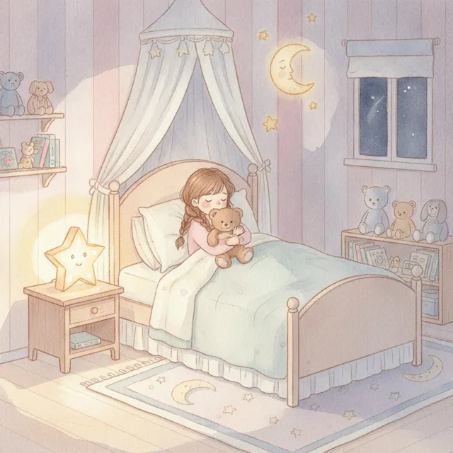 The First Night in Her Own Room story for kids illustration