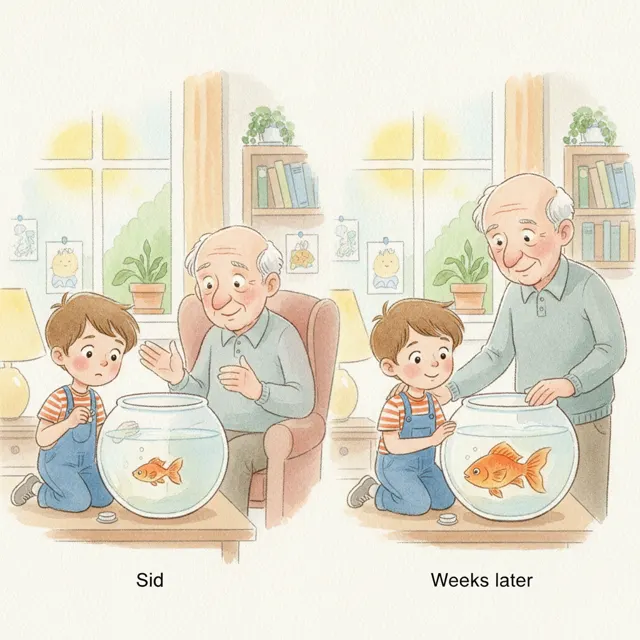 The Fish That Grew Slow story for kids illustration