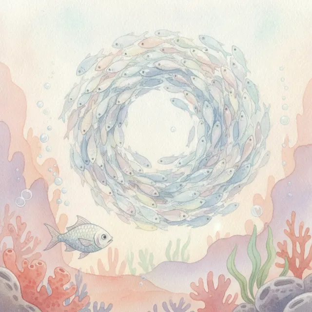 The Fish Who Dared to Swim Alone story for kids illustration