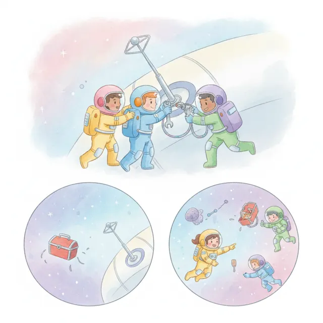 The Floating Toolbox story for kids illustration
