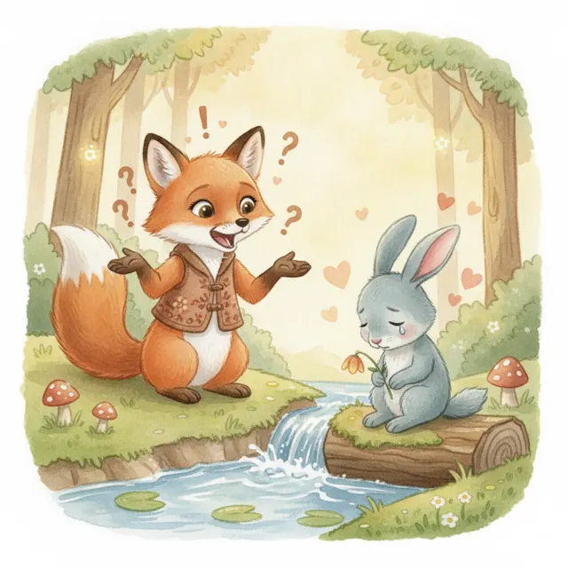 The Fox Who Learned to Listen story for kids illustration
