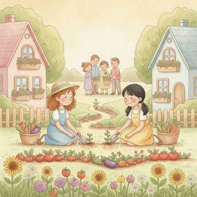 The Friendship Garden story for kids illustration