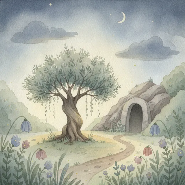 The Garden in the Dark story for kids illustration