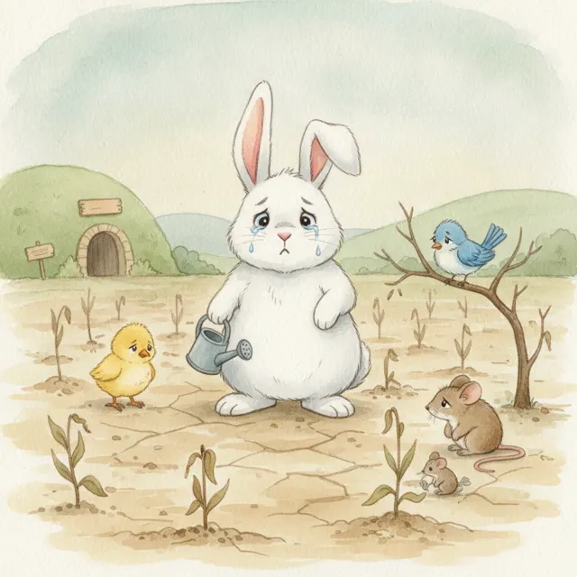 The Garden That Wouldn't Grow story for kids illustration