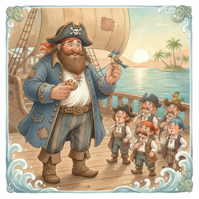 The Gentle Giant Pirate story for kids illustration
