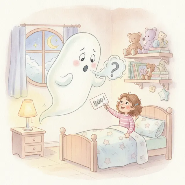 The Ghost Who Lost His Boo story for kids illustration