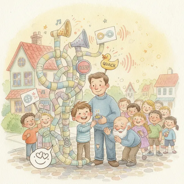 The Giggle Machine story for kids illustration