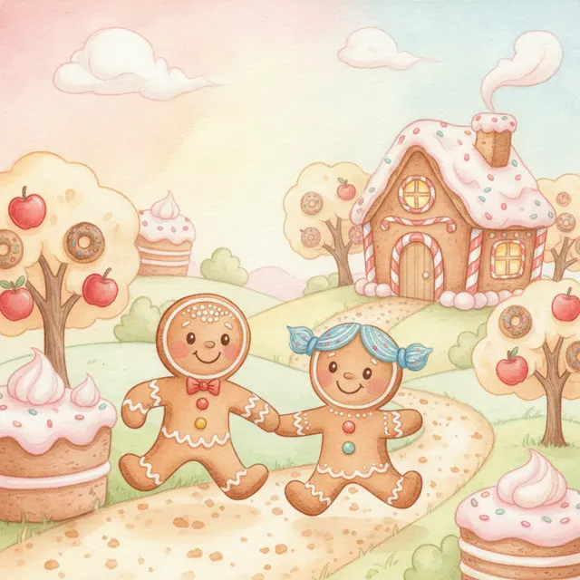 The Gingerbread Friends story for kids illustration