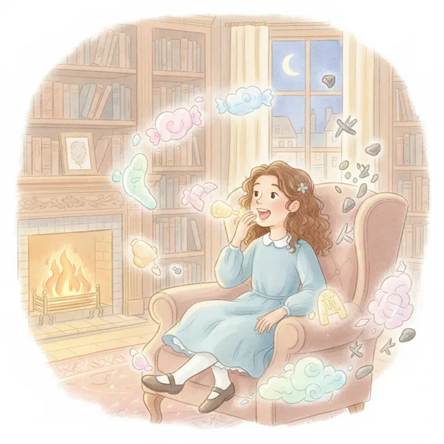 The Girl Who Ate Words story for kids illustration
