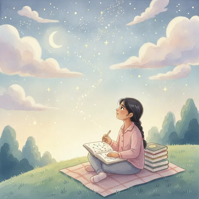 The Girl Who Counted the Stars story for kids illustration