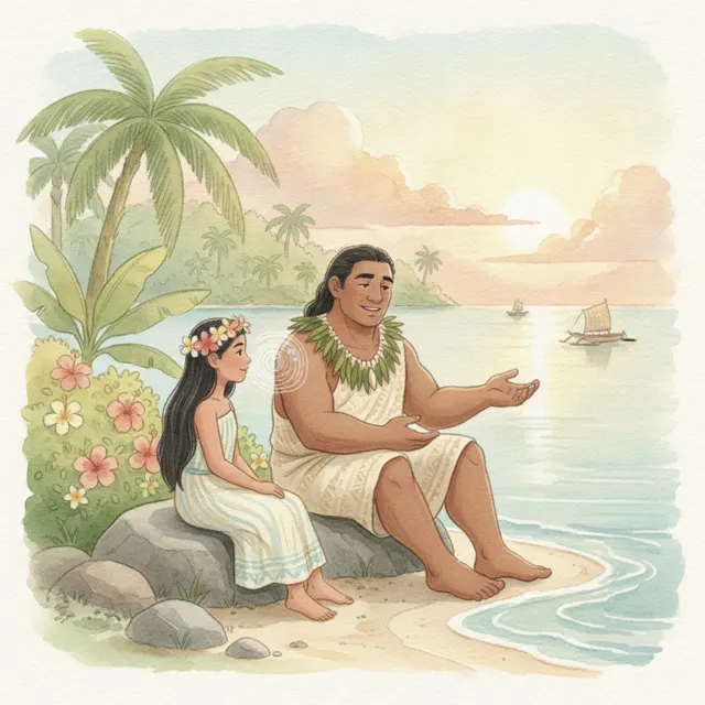 The Girl Who Heard the Ocean story for kids illustration